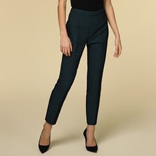 Luisa Spagnoli Cerimonia Pantaloni con Rilievo Blu Petrolio e Nero - 44