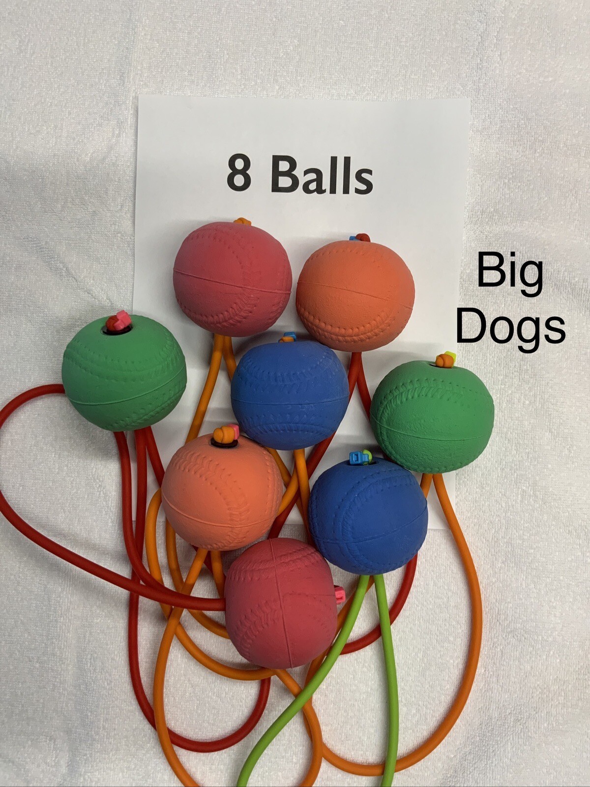 Slingshot Balls - 8 Pack - Large Dog Toy - Fetch Games - Assorted Colors