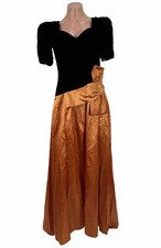 Puffy Sleeve Coppr Iridescent Velvet Bubble Prom Formal Vintage 80s 9/10 NWT NEW
