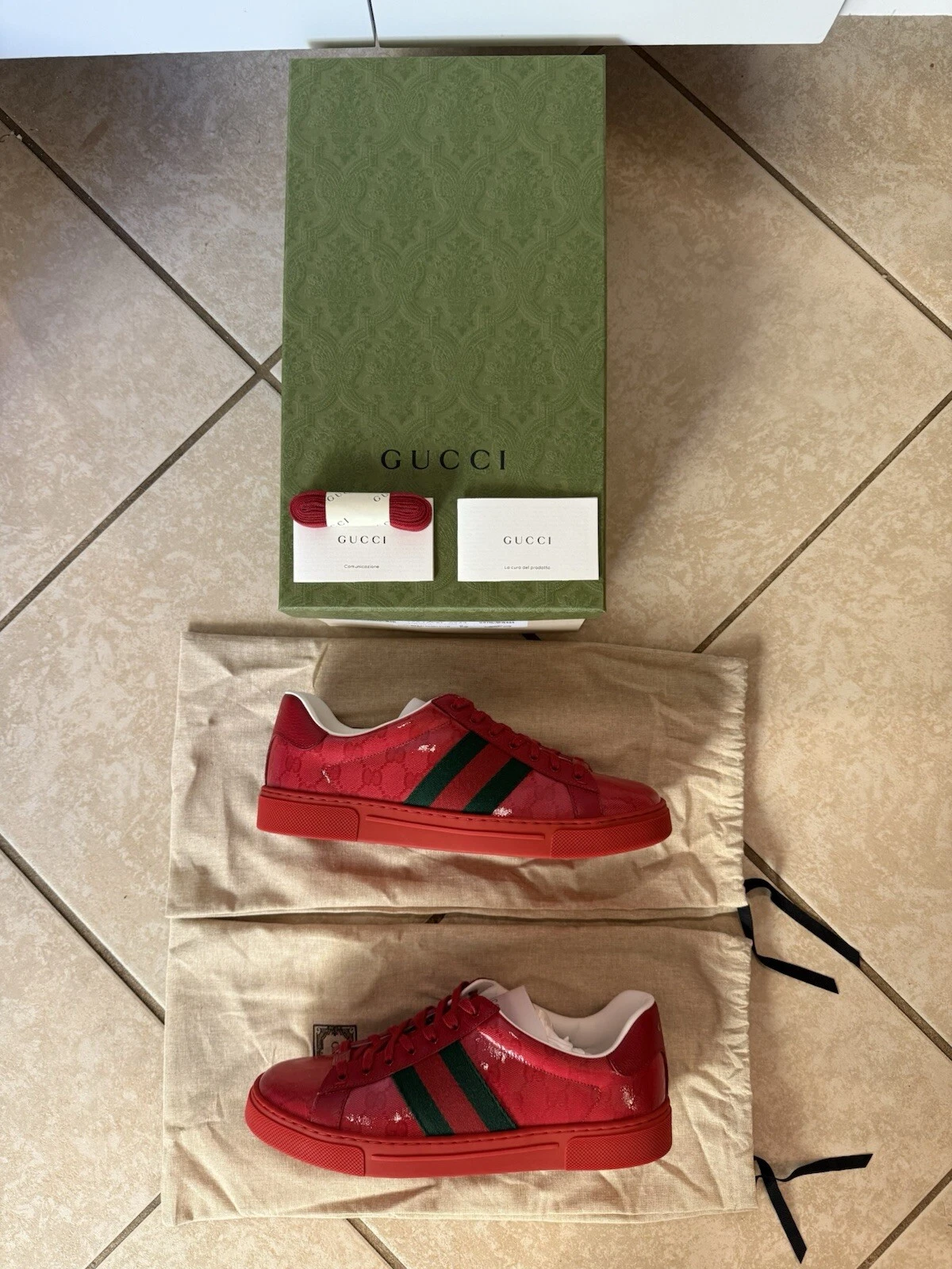 Baskets Gucci Ace en toile cristal