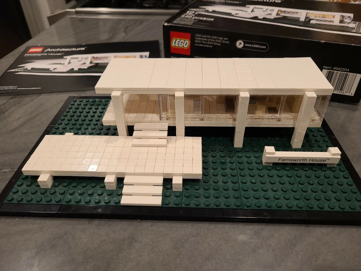 Lego Architecture 21009 Farnsworth House Used Complete with Box and  Instruction