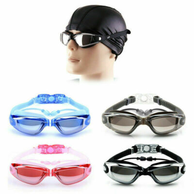 Mirrored Swimming Goggles Anti-Fog Adjustable UV Protected Clear Adult - Quality
