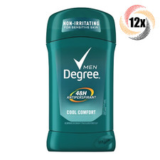 Full Box 12x Sticks Degree For Men Cool Comfort 2.7oz 48H Antiperspirant