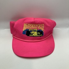 Vintage Indianapolis speedway pink Hat with rope