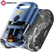 SEAUTO SAT 25 CORDLESS ROBOTIC POOL CLEANER POOL VACUUM - BLUE/BLACK