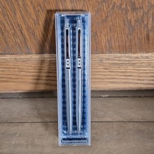 Vintage 1980 Paper Mate Double Heart Chrome Pen Pencil Set With Case USA