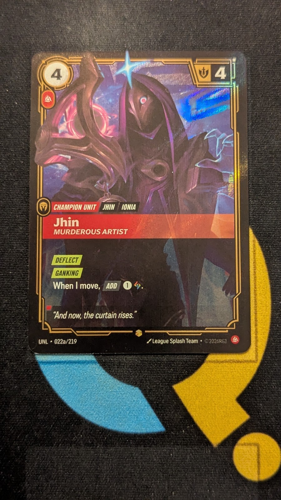 Jhin Murderous Artist UNL 022a/219 Alternate Art Showcase Unleashed Riftbound