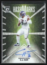 C.J. Ham 2024 Donruss Optic HashMarks Silver Holo Prizm Auto #HM-CHM Minnesota