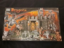 Mega Blocks Dragons Toy Set Sorcerer's Lair 138pcs 2002 Box Small Damage New