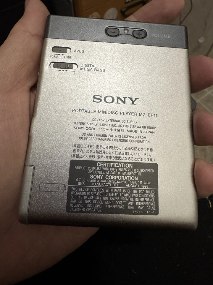 Reproductor portátil Sony MZ-EP11 Walkman MiniDisc MD - probado funcionando - vendedor de EE. UU. Foto 2 de 2
