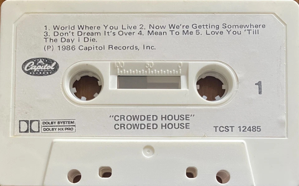 Crowded House Self Titled New Zealand Cassette - Image 3 of 4