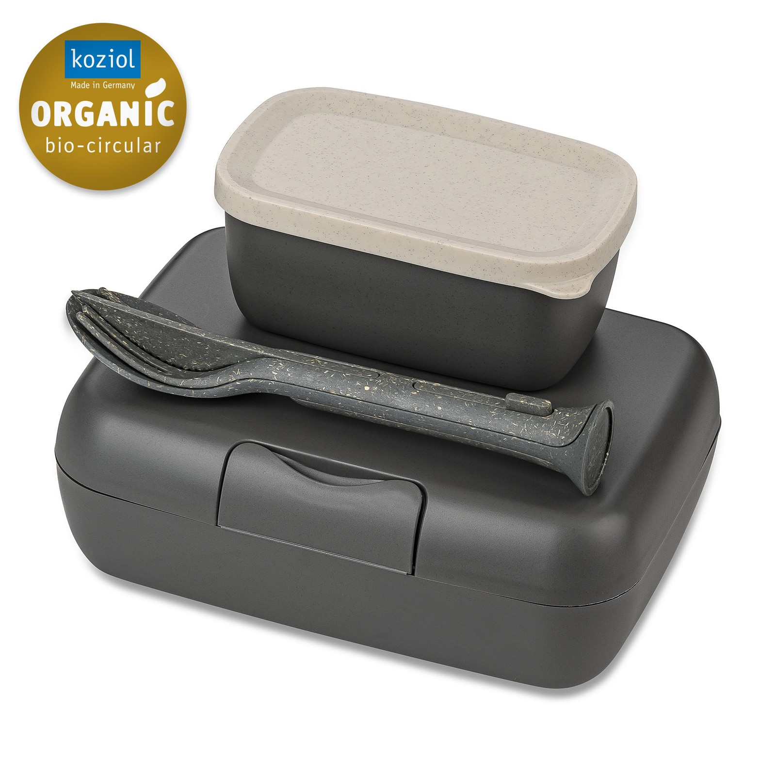 Portapranzo Meal Prep KOZIOL Candy Ready Grigio + Posate | Eco-Friendly