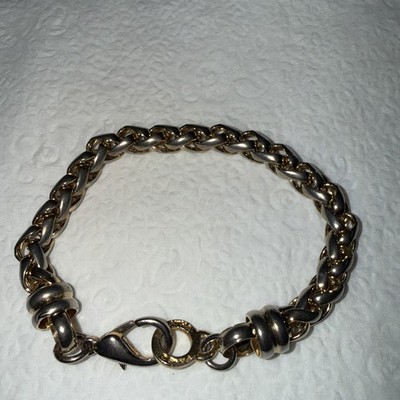 Agatha Paris Wheat Link Gold Tone Bracelet. 7.5 