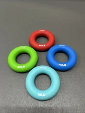 4x Vive Hand Strengthener Grip Ring - Forearm Ring Hand Exercisers