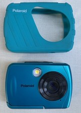 Polaroid IS048 Waterproof 16MP Digital Camera Teal W/ Silicon Cover Tested Works