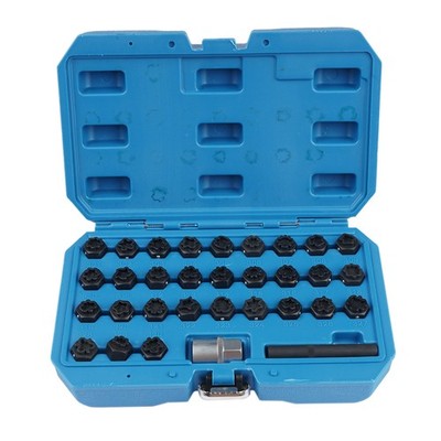 32Pcs Wheel Lock Lug Nut Master Key Set Removal Socket Tool Kit Fit for Mercedes