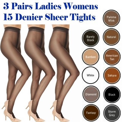 3 Paar Damen Frauen klassische transparente enge 15 Den bequem Strick Alltag