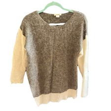HELMUT LANG Alpaca Mohair Blend Asymmetrical Hem Sweater Size P 36  Chest