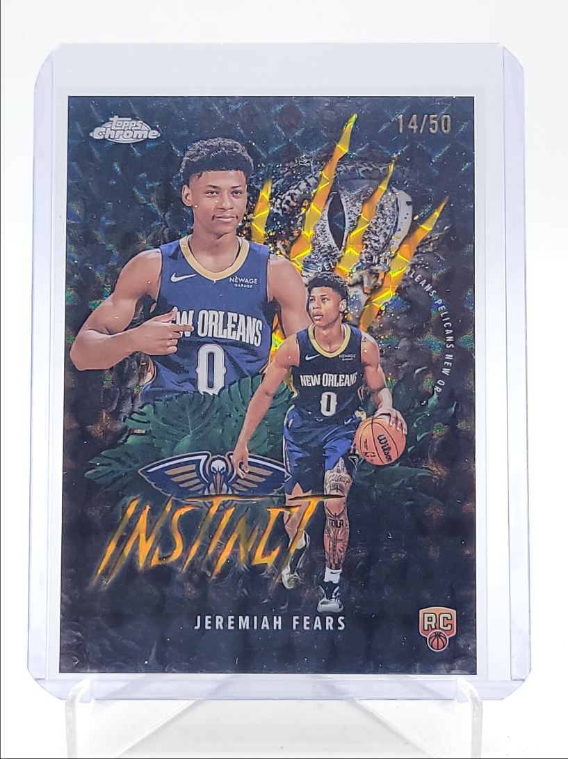 JEREMIAH FEARS 2025-26 TOPPS CHROME INSTINCT ROOKIE GOLD GEOMETRIC /50 Q3464