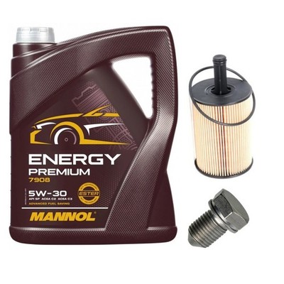 5L MANNOL 7908 & FILTER OIL CHANGE SERVICE KIT FOR VW JETTA 1.9 2.0 TDI 05-17