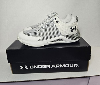 Under Armour Women Size 6, UA HOVR Block City Volleyball Shoes White/Black/ 