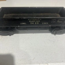LIONEL POSTWAR O GAUGE LIONEL LINES OPERATING COAL DUMP CAR #3469 - EX