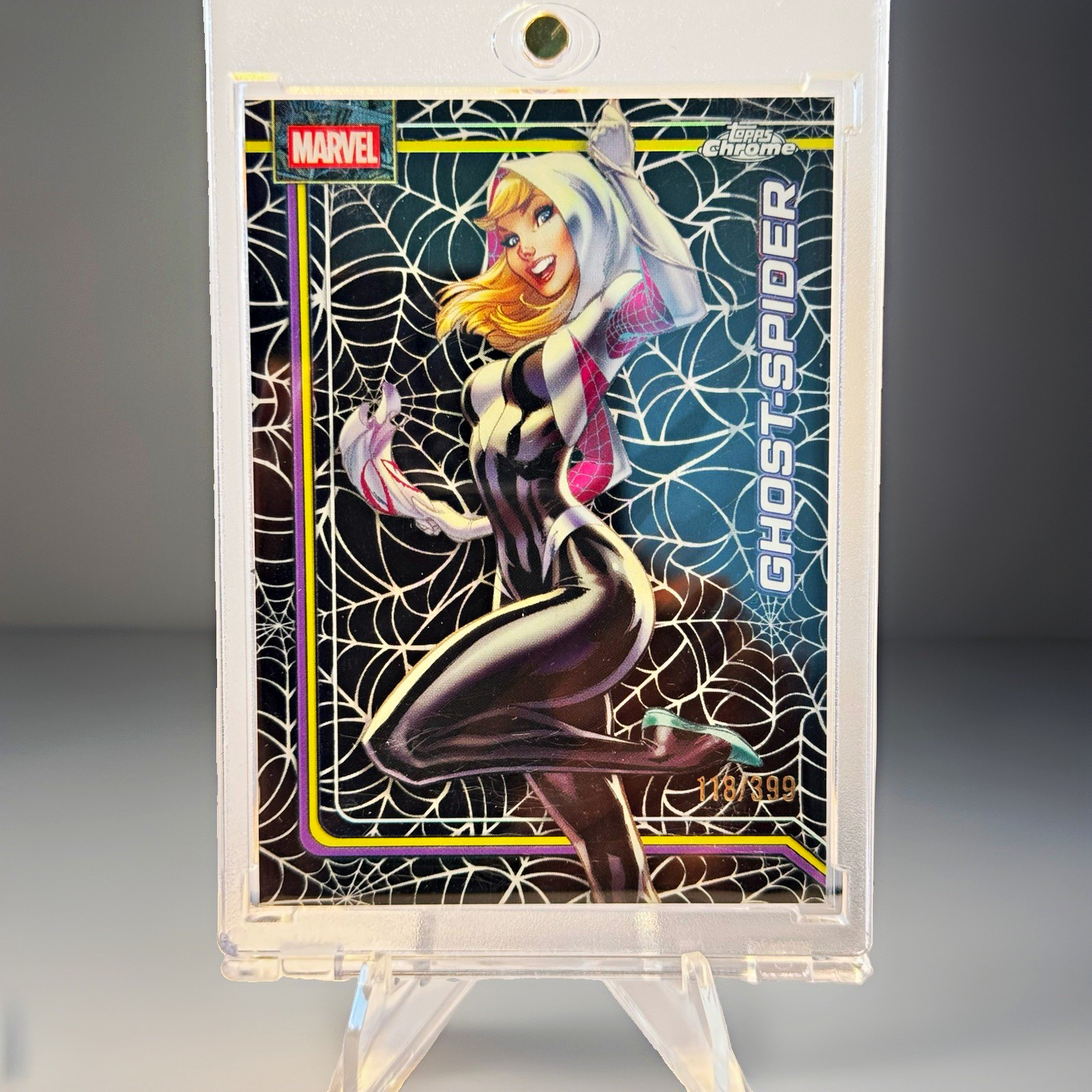Topps Chrome Marvel 2026 Ghost-Spider (Gwen Stacy) #042 #118/399 BLWeb Refractor