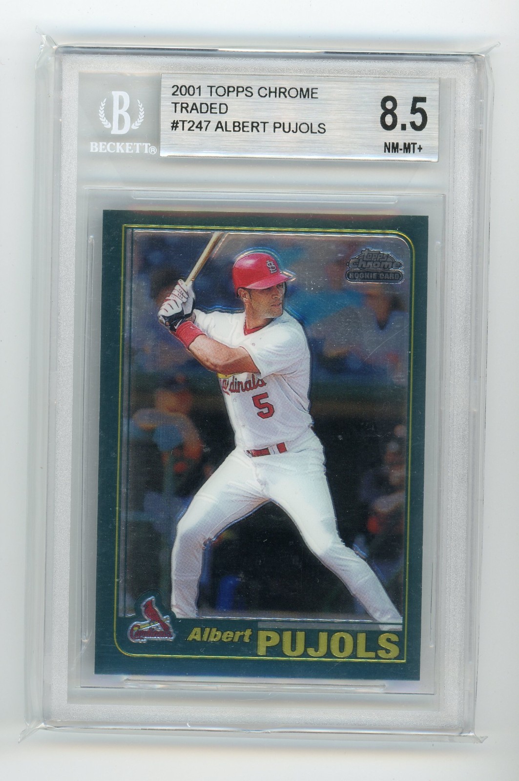 BGS 8.5 - 2001 Topps Chrome Traded Baseball ALBERT PUJOLS RC #T247