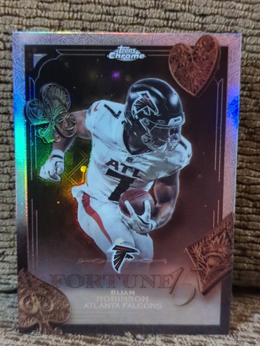 2025 Topps Chrome #F15-14 Bijan Robinson Fortune 15 Refractor