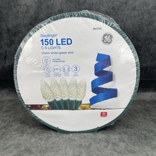 GE StayBright 150 LED Constant Warm White C5 37.2-ft String Christmas Lights NEW