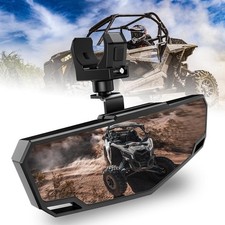UTV Rear View Mirror, Center Rearview Mirror with 1.5"-2" Adjustable Clamp