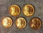 51944S, 1954S, 1955D, 1955D, 1958   AU/BU Wheat Pennies
