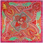 130*130cm Cashew Animal Pattern Women's Scarf 100% silk  #104