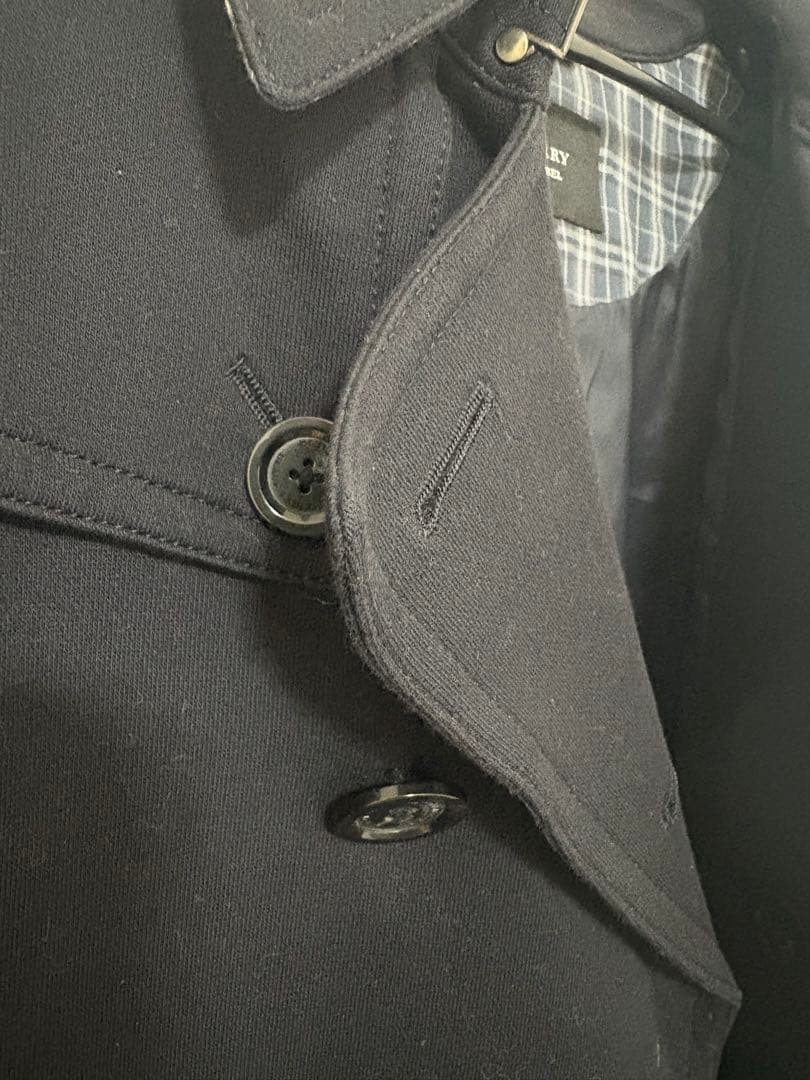 BURBERRY BLACK LABEL Navy Pea Coat Size L From Japan thumbnail 11