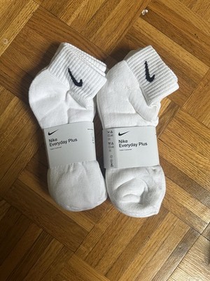 Nike Everyday Cushion Ankle Training Socks, Size L - White (6 Pair)