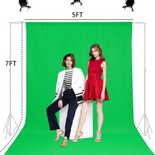 Green Screen Backdrop, 5 X 6.5Ft Greenscreen Background for Photoshoot, Small Gr