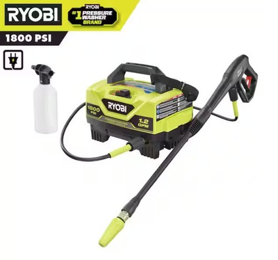 #ad Ryobi RY141802 1800 PSI 1.2 GPM Cold Water Corded Electric Pressure Washer NEW $79.99