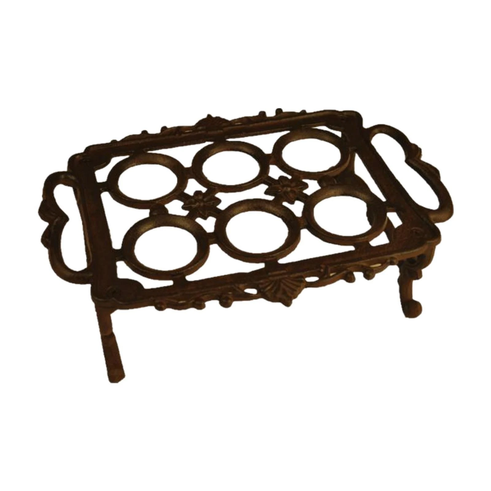 Cast Iron Egg Holder Rack Organizer Tray Decorative Kitchen Counter Tabletop