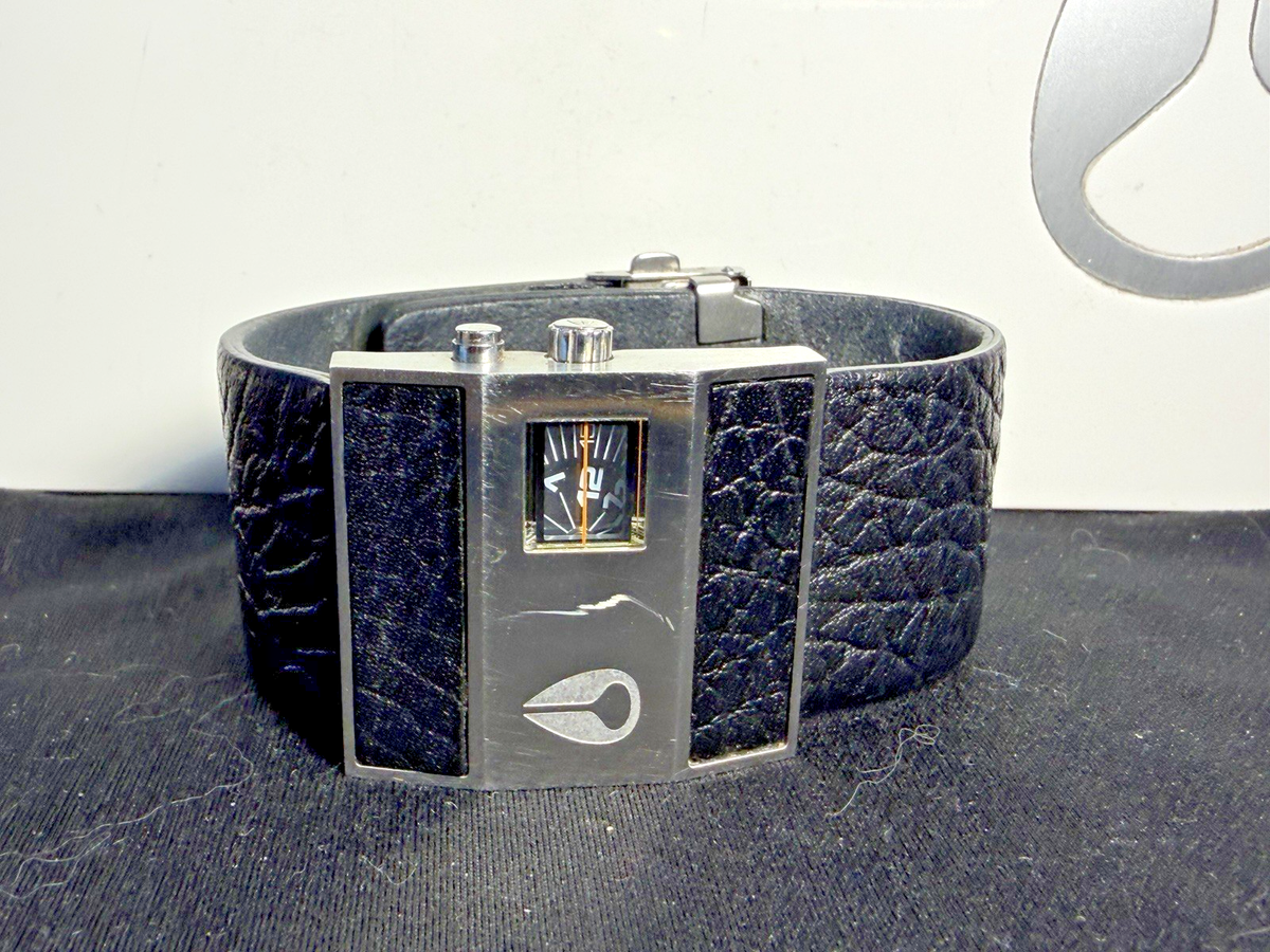 Nixon The Rotolog Leather Watch Black | eBay