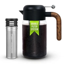 Cold Brew Coffee Maker, 1500ml 51oz Tritan Pitcher with Airtight Lid, Filter