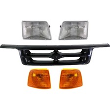 New Front Black Grille Headlights Corner Lights 5pc For 1995-1997 Ford Ranger New Front Black Grille Headlights Corner Lights 5pc For 1995-1997 Ford Ranger