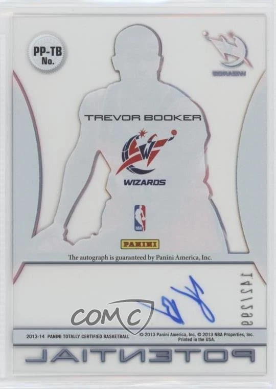 2013-14 Totally Certified Present Potential Signatures /299 Trevor Booker Auto - Image 2 of 2