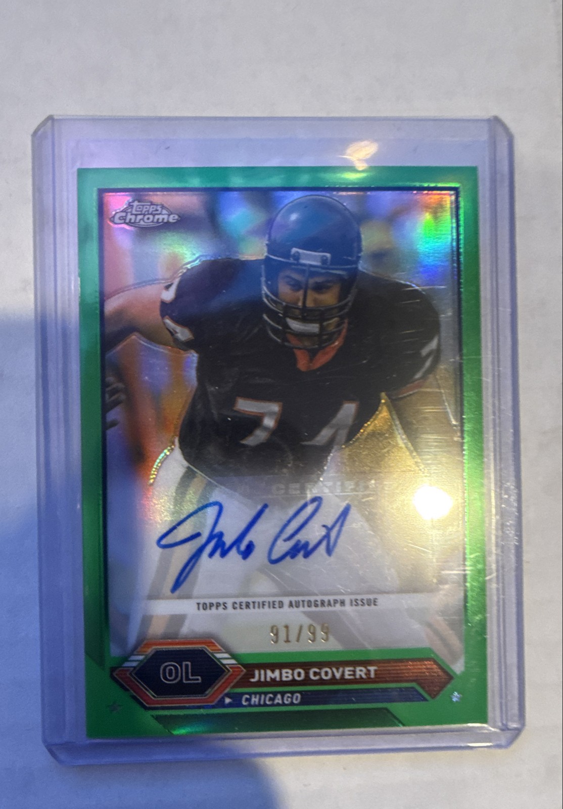 2023 Topps Composite-Topps Chrome Autographs Jimbo Covert Green Refractor #91/99