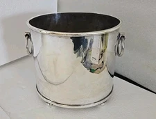 Ralph Lauren Home Silver Plated Large Oval Footed Champagne Wine Cooler Bucket 