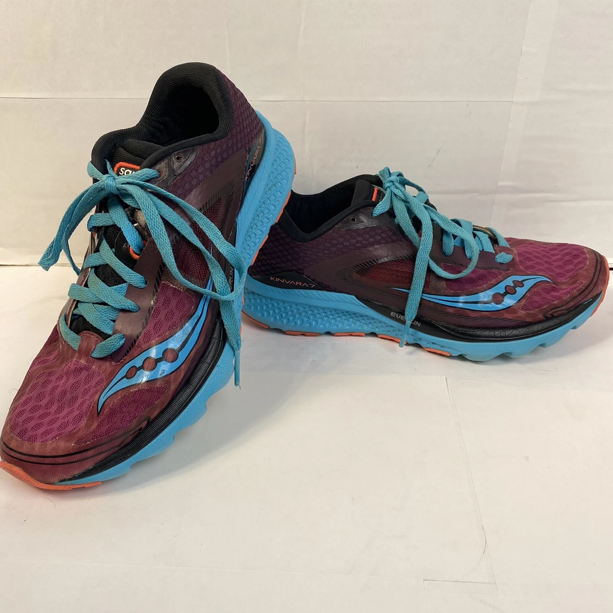 Saucony Kinvara 7 Running Shoes S10298 5 Womens 7.5 Purple Blue VGC Everun