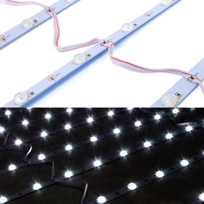 10 Stück DC24V LED Lichtleisten SMD3030 kaltweiß 6000K für Schild Vitrine