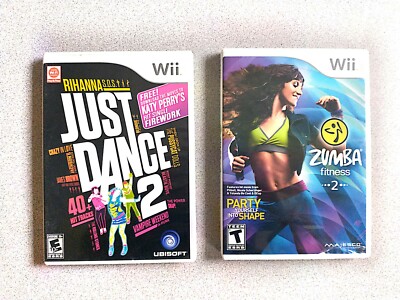 Wii Dance Games (Just Dance 2, Zumba Fitness 2)