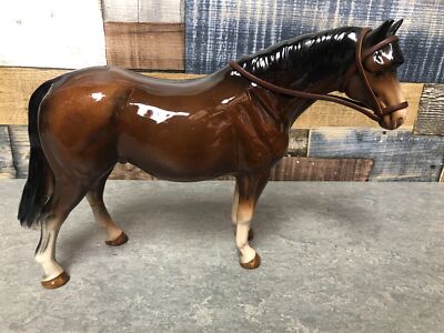 Vintage Porzellan Pferd mit Zaumzeug hat kleine Reparaturen siehe Beschreibung