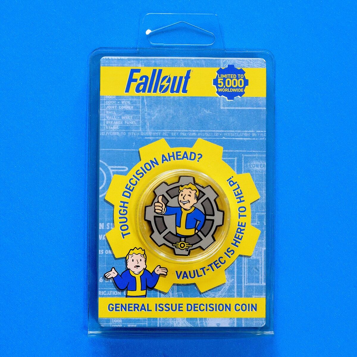 🚀 Official Fallout Vault Boy Vault Tech Flip Coin Official 🚀 Official Fallout Vault Boy Vault Tech Flip Coin Official