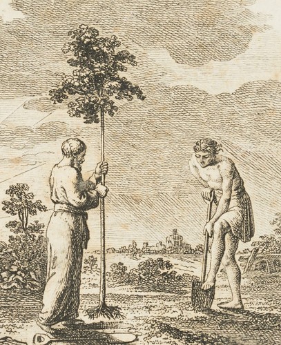 D. CHODOWIECKI (*1726), Titel-Vignette zu Sack's Predigten, 1781, Rad. - Picture 2 of 4